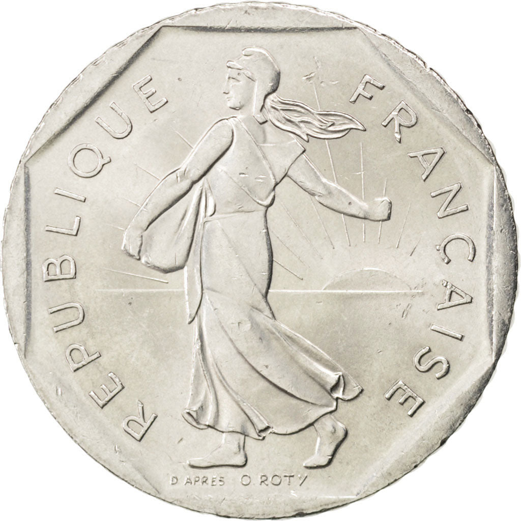 FRANCE, Semeuse, 2 Francs, 1994, KM #942.1, MS(63), Nickel, 26.5, Gadoury #547,.