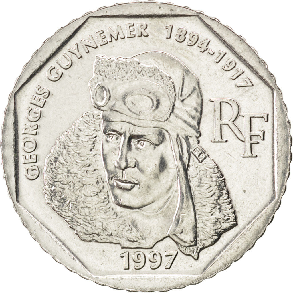 Vème République, 2 Francs Georges Guynemer, 1997, KM 1187