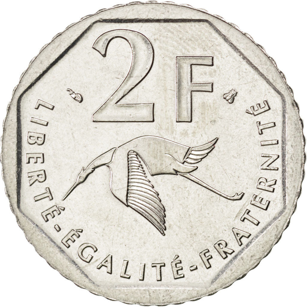 Vème République, 2 Francs Georges Guynemer, 1997, KM 1187