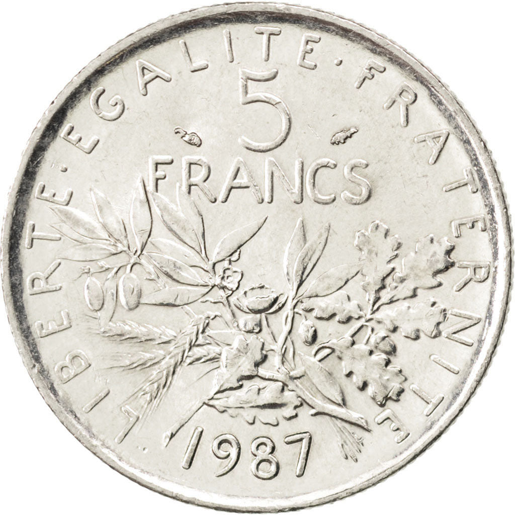 Monnaie, France, Semeuse, 5 Francs, 1987, SPL, Nickel Clad Copper-Nickel