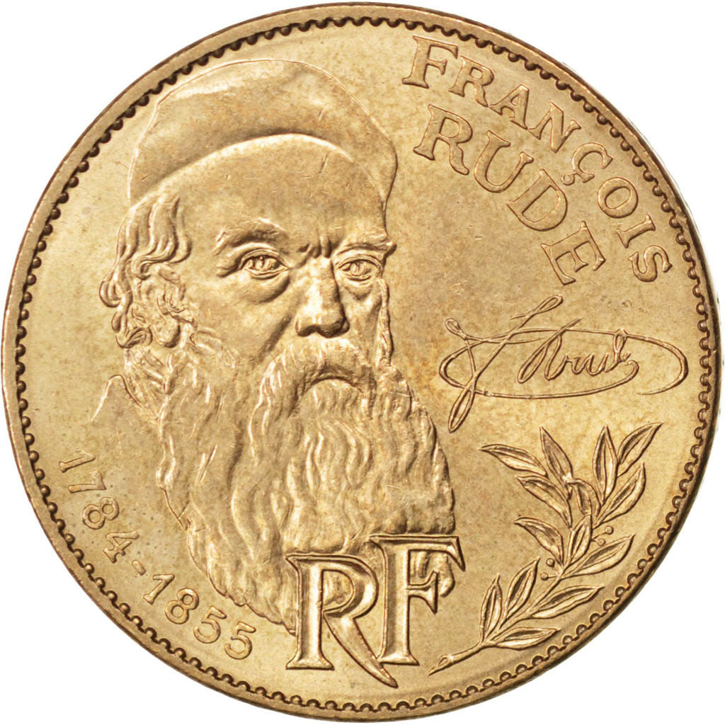 FRANCE, François Rude, 10 Francs, 1984, KM #954, MS(63), Nickel-Bronze, 26, G...