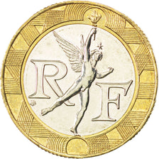 FRANCE, Génie, 10 Francs, 2000, KM #964.1, MS(63), Bi-Metallic, 23, Gadoury #827