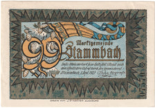 Banconote, Germania, Stammbach, 99 Pfennig, personnage 3, 1921, 1921-09-01, FDS