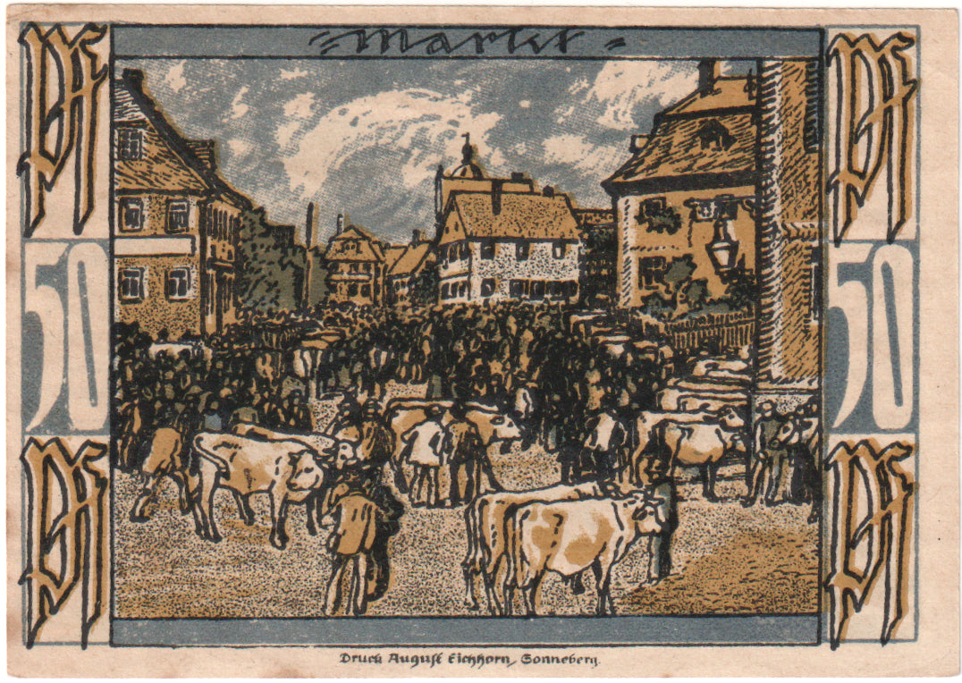 Banknote, Germany, Oberlind Gemeinde, 50 Pfennig, paysage 1, 1921, UNC(63)