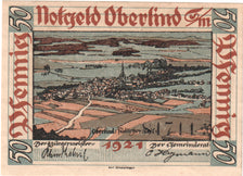 Banknote, Germany, Oberlind Gemeinde, 50 Pfennig, paysage 5, 1921, UNC(63)