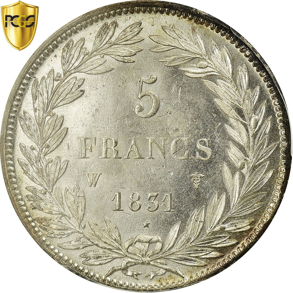 Coin, France, Louis-Philippe, 5 Francs, 1831, Paris, PCGS, MS61, MS(60-62)
