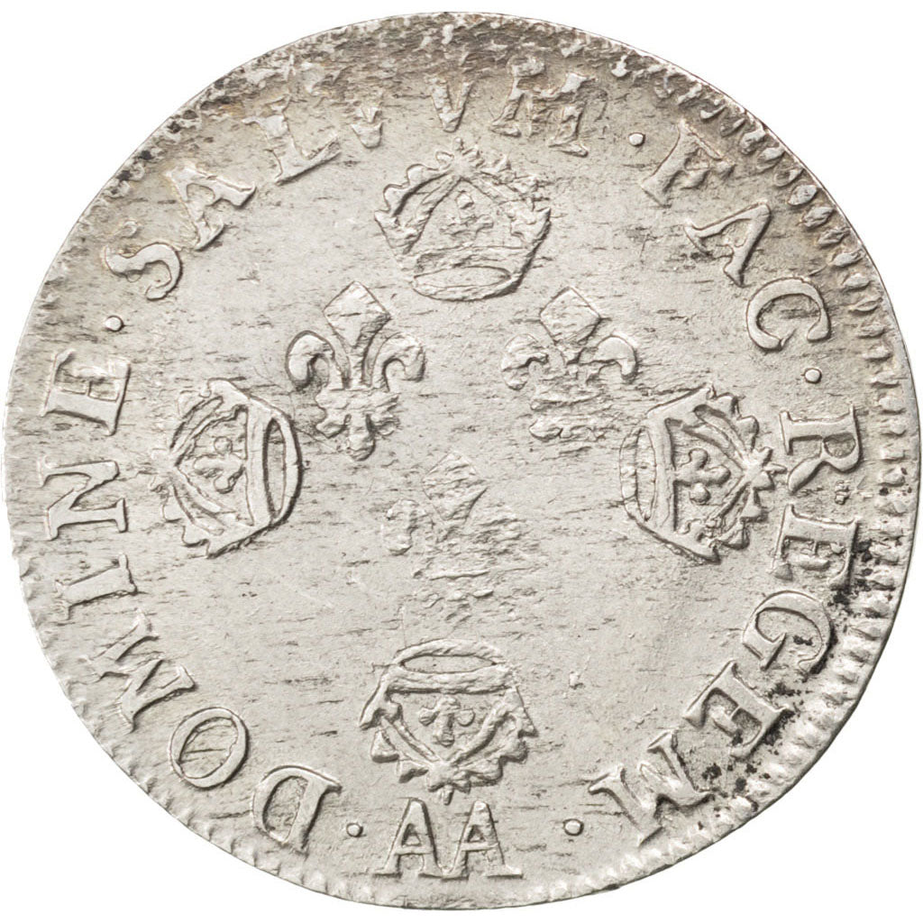 Francia, Louis XIV, 10 Sols aux couronnes de Metz, 10 Sols-1/8 Ecu, 1707, Met...