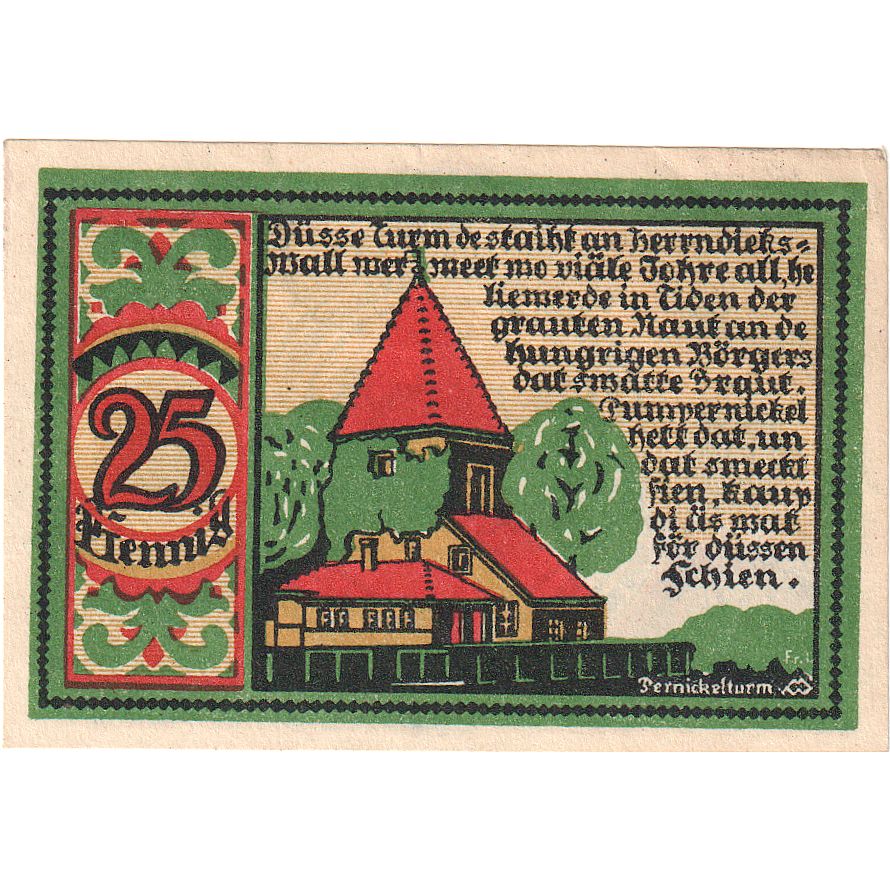Banconote, Germania, Osnabruck, 25 Pfennig, maison 1, 1921, SPL, Mehl:1032.1