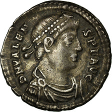 Coin, Valens, Siliqua, Trier, AU(50-53), Silver, RIC:27e.1