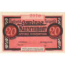Banknote, Germany, Kurzenmoor, 20 Pfennig, boxeur, 1921, 1921-12-31, UNC(63)