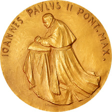 Vatican, Medal, Jean-Paul II, Visite de l'Europe, 1988, Manfrini, MS(63), Gilt