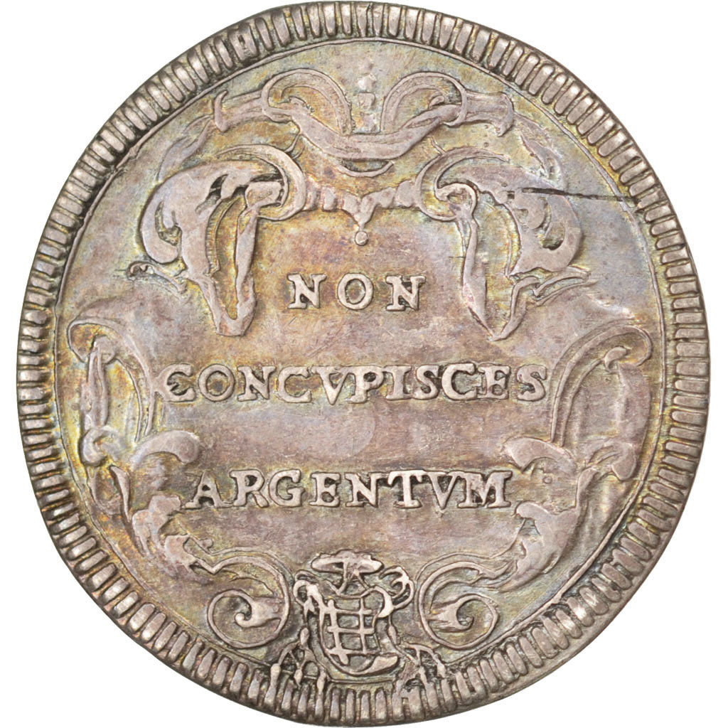 STATI ITALIANI, PAPAL STATES, Clement XI, Giulio, 1706, Roma, BB+, Argento, K...