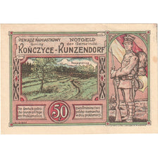 Banknote, Germany, Kunzendorf Gemeinde, 50 Pfennig, personnage, 1923