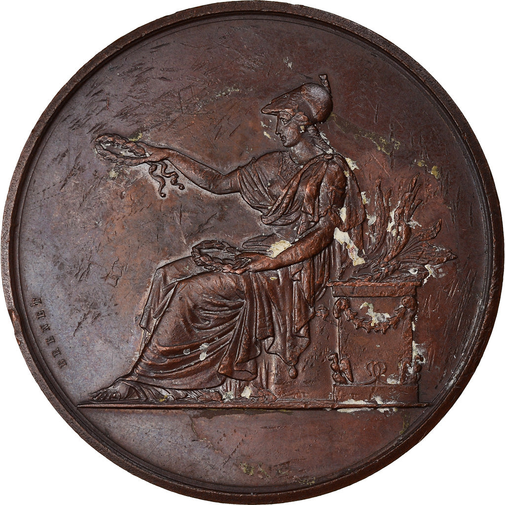 Francja, Medal, Caisses d'Epargne Scolaires, Loire Inférieure, 1877, Brenet