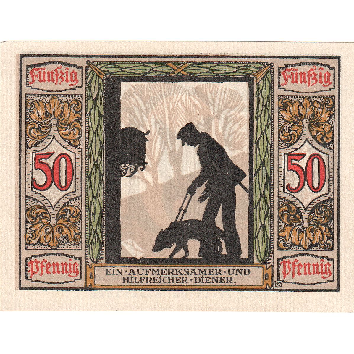 Banknote, Germany, Oldenburg, 50 Pfennig, personnage, 1921, UNC(63)