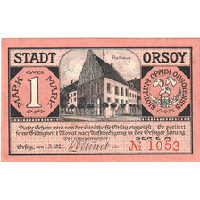 Banknote, Germany, Orsoy Stadt, 1 Mark, paysage, 1921, 1921-05-01, UNC(65-70)