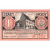 Banknote, Germany, Orsoy Stadt, 1 Mark, paysage, 1921, 1921-05-01, UNC(65-70)