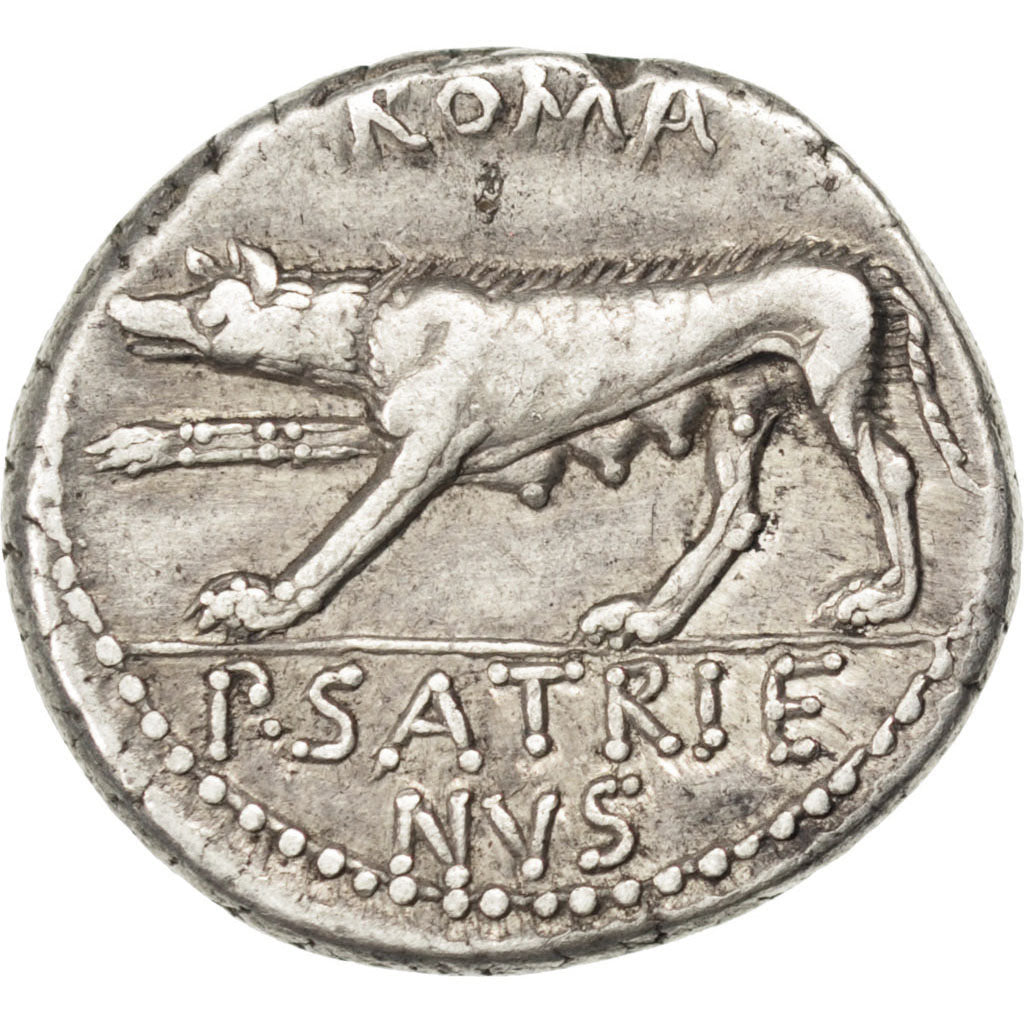 Satriena, Denarius, Roma, AU(55-58), Silver, Babelon #1a, 3.94