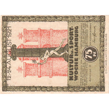 Banknote, Germany, Hamburg, 75 Pfennig, Monument 5, 1921, 1921-08-12, UNC(63)