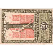 Banknote, Germany, Hamburg, 50 Pfennig, village, 1921, 1921-08-12, UNC(65-70)