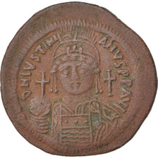 Justinian I 527-565, Follis, Constantinople, AU(50-53), Copper, Sear #163, 21.40