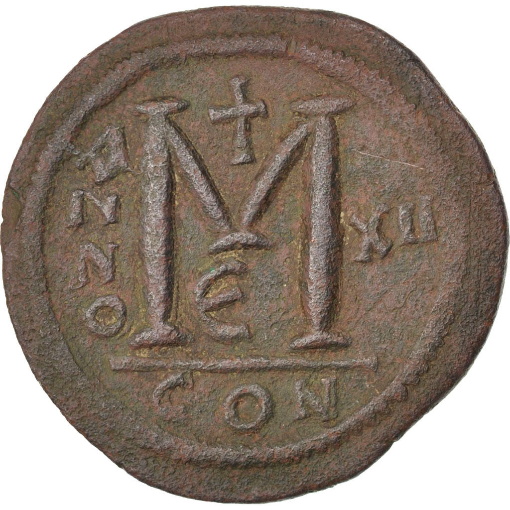 Justinian I 527-565, Follis, Constantinople, AU(50-53), Copper, Sear #163, 21.40