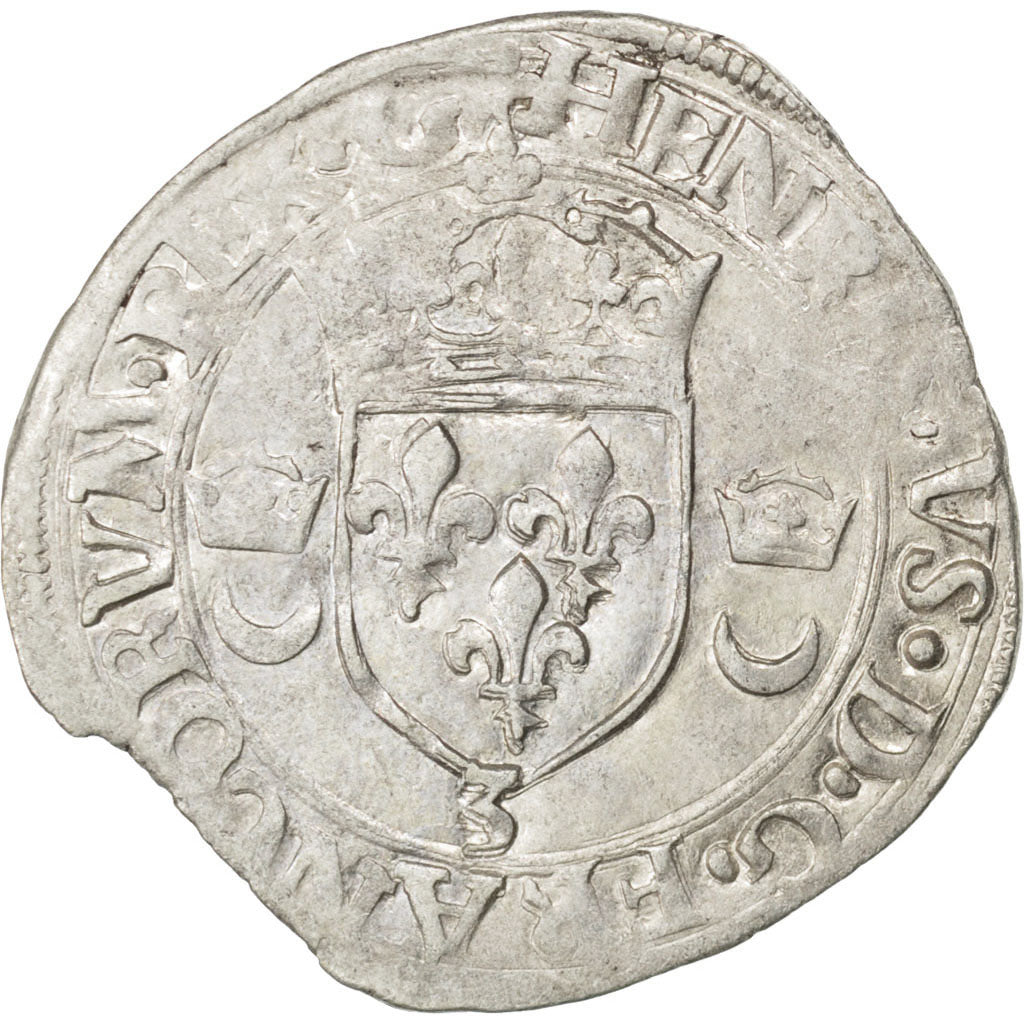 FRANCE, Douzain, 1550, Grenoble, EF(40-45), Billon, Sombart #4380, 2.45