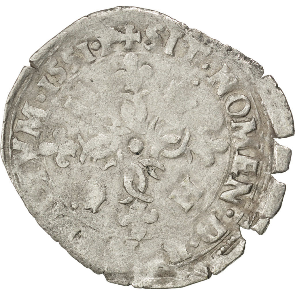 Coin, France, Douzain, 1551, Cremieu, VF(20-25), Billon, Sombart:4380