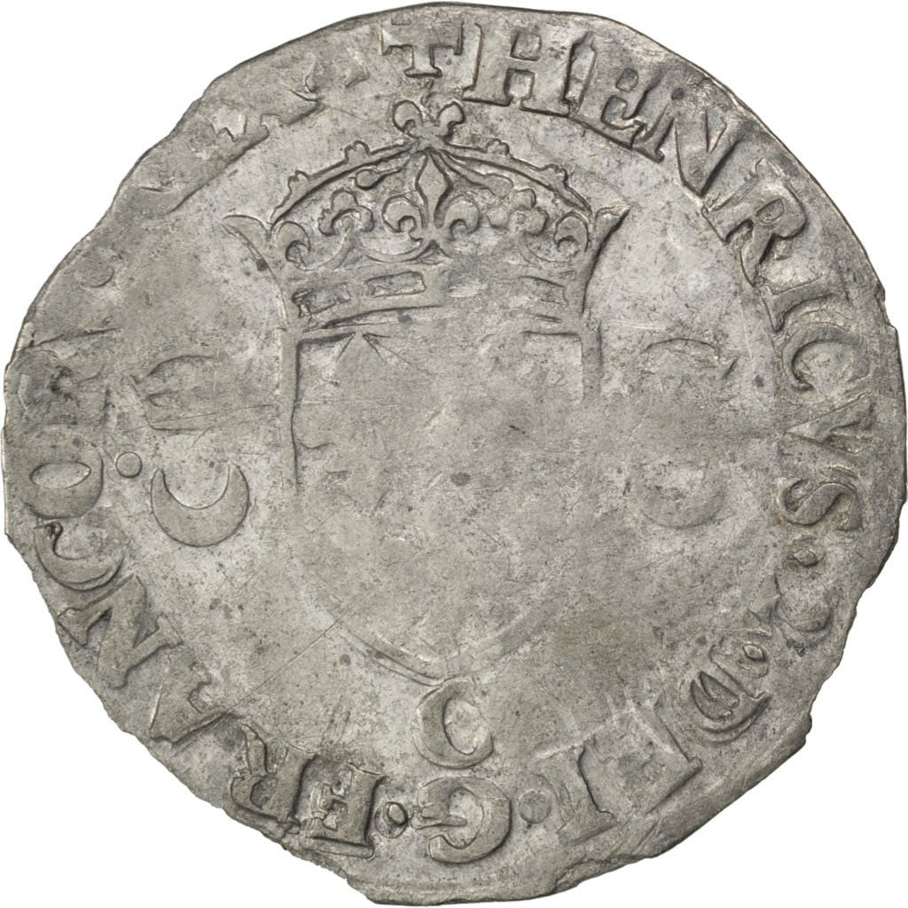 Munten, Frankrijk, Douzain, 1552, Saint Lô, FR, Billon, Sombart:4380