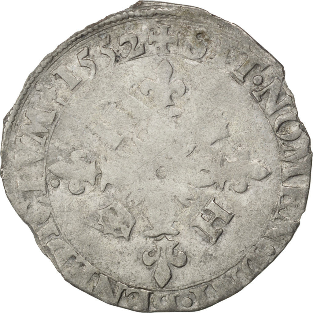Munten, Frankrijk, Douzain, 1552, Saint Lô, FR, Billon, Sombart:4380