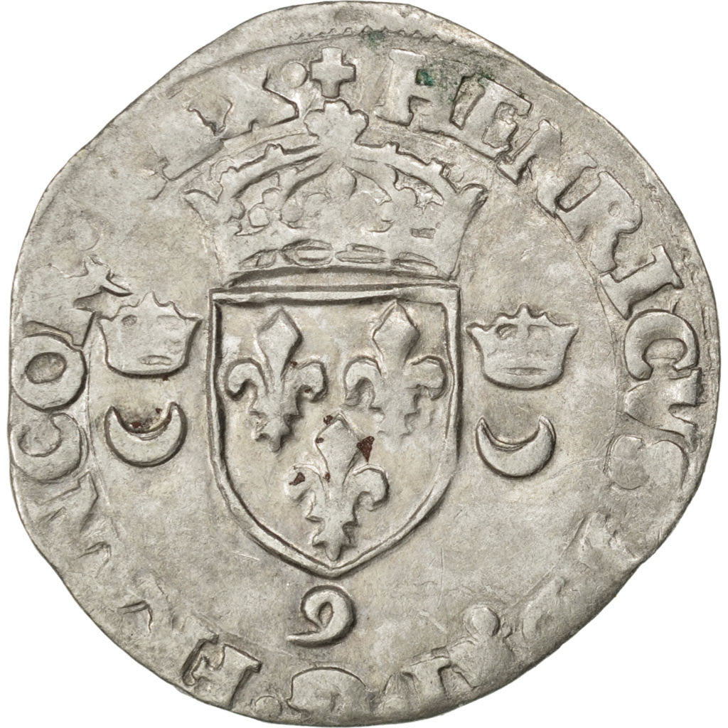 Coin, France, Douzain, 1552, Rennes, EF(40-45), Billon, Sombart:4380