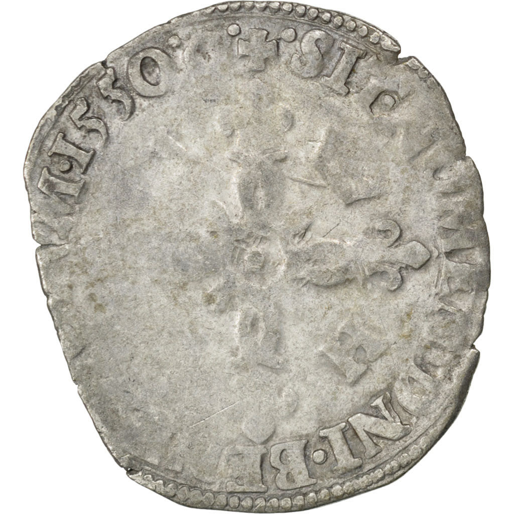 Coin, France, Douzain, 1550, Montélimar, VF(20-25), Billon, Sombart:4380