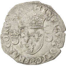 Coin, France, Douzain, 1550, Montélimar, EF(40-45), Billon, Sombart:4380