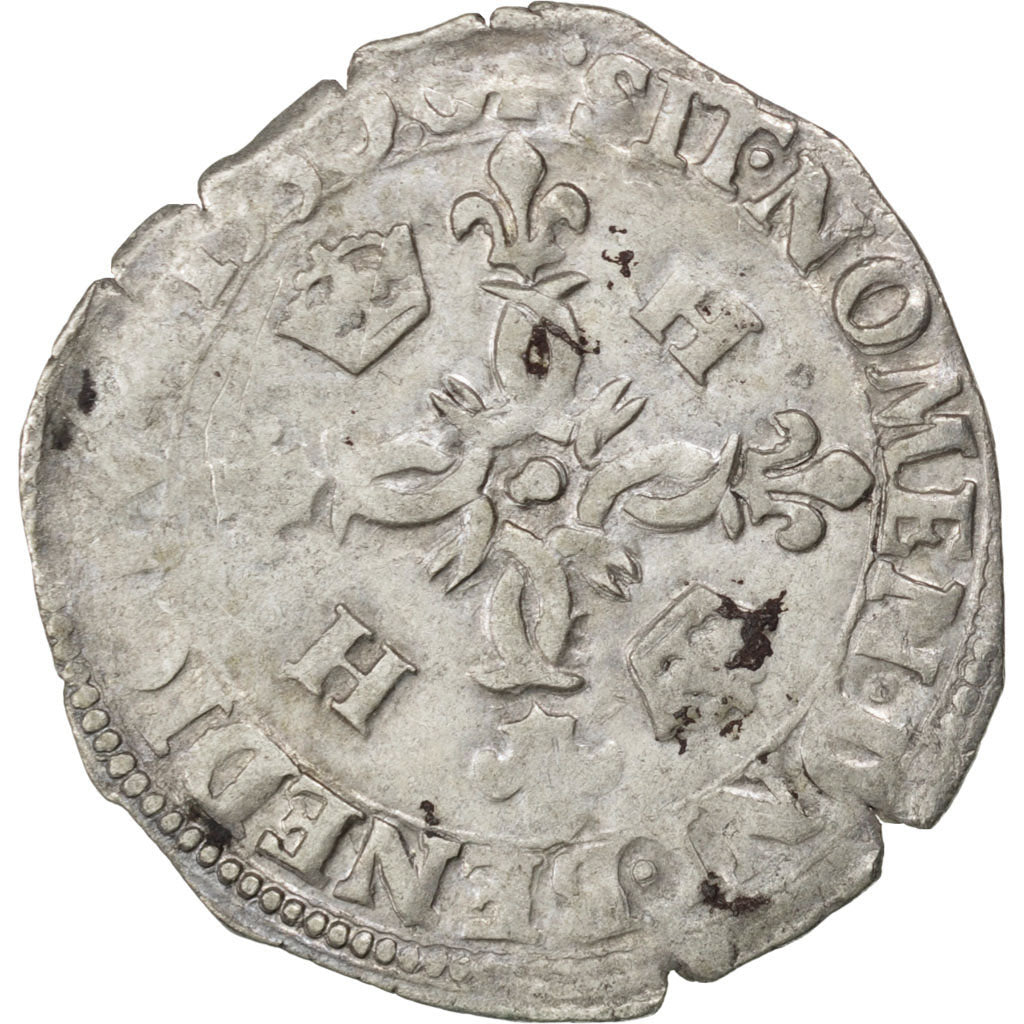 Coin, France, Douzain, 1550, Montélimar, EF(40-45), Billon, Sombart:4380