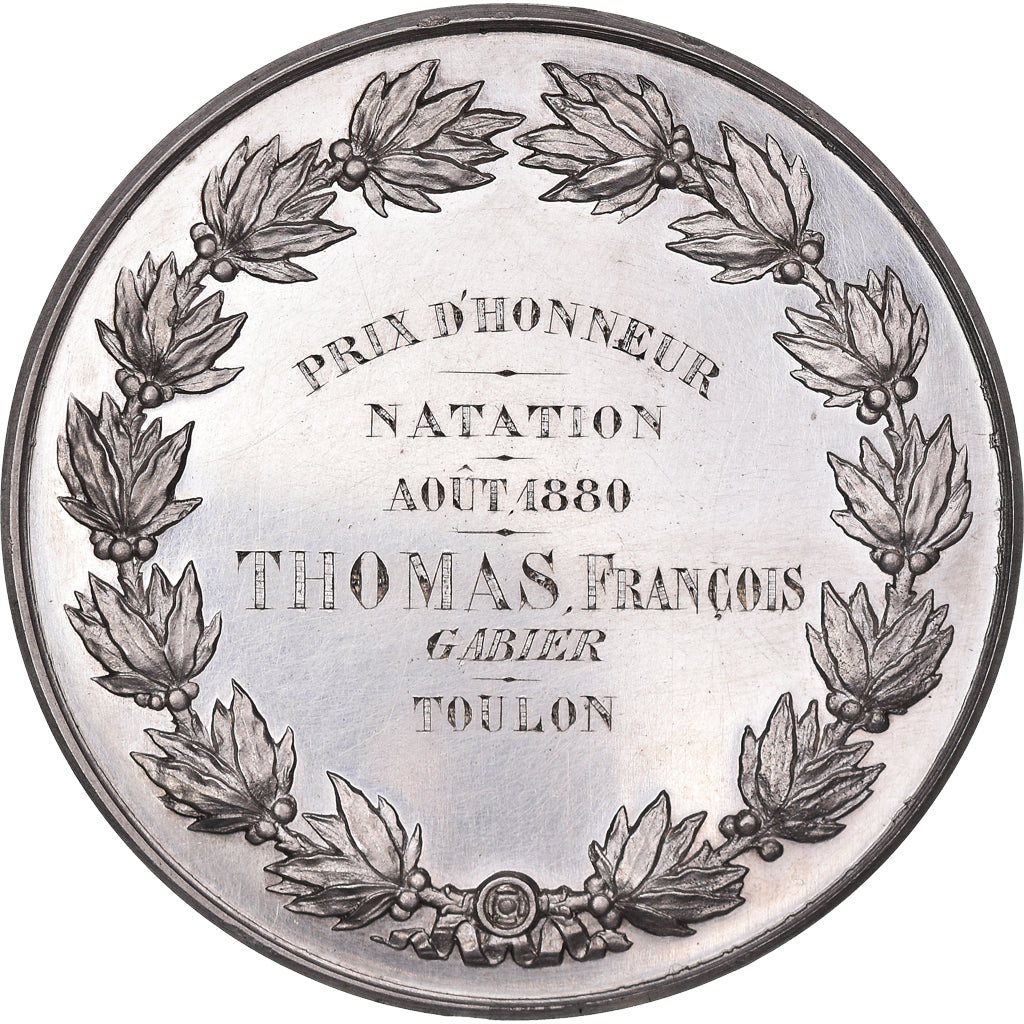 França, medalha, Prix d'Honneur, Natation, Toulon, Sport, 1880, Oudiné