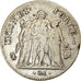 Monnaie, France, Union et Force, 5 Francs, AN 8, Bayonne, TB+, Argent