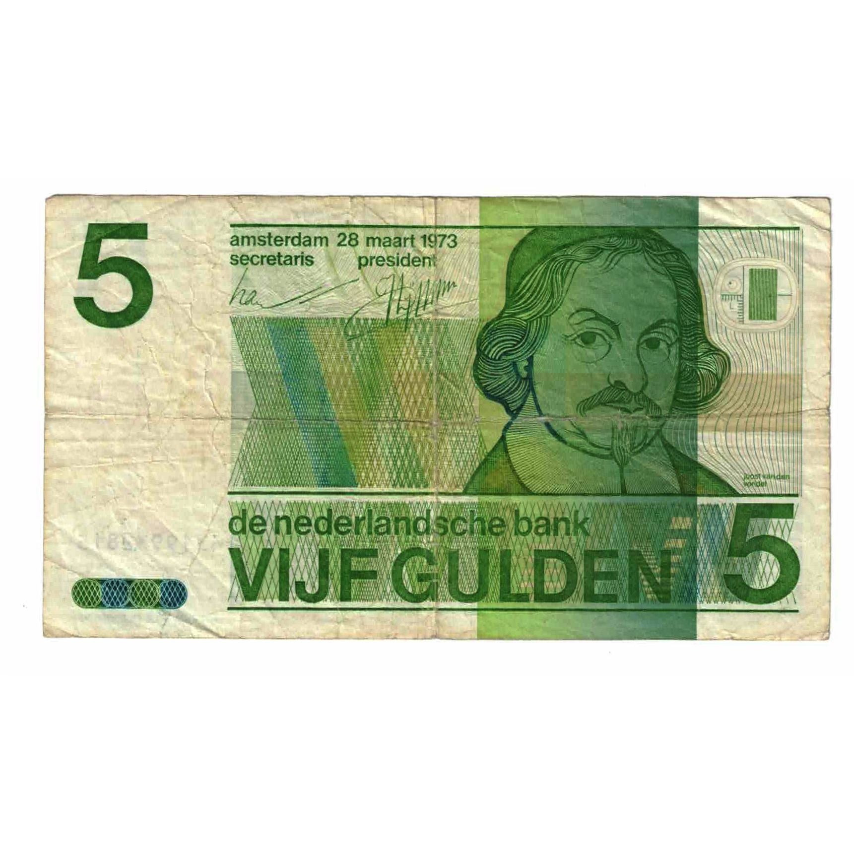 Banknote, Netherlands, 5 Gulden, 1973, 1973-03-28, KM:95a, VF(20-25)