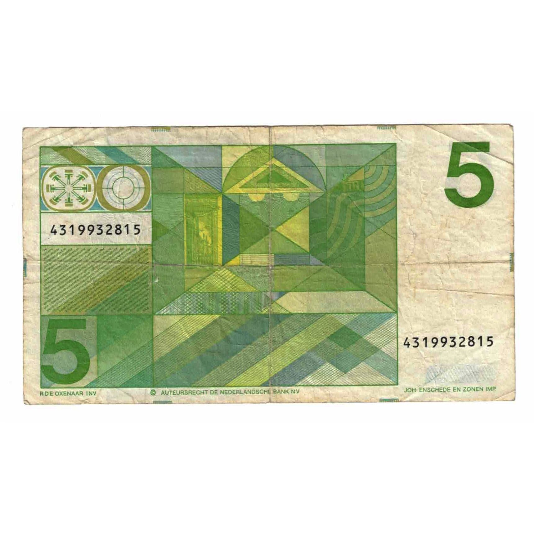 Banknote, Netherlands, 5 Gulden, 1973, 1973-03-28, KM:95a, VF(20-25)