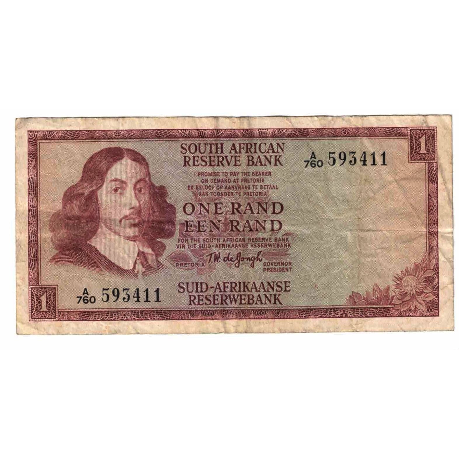 Banknote, South Africa, 1 Rand, 1967, KM:109b, VF(20-25)