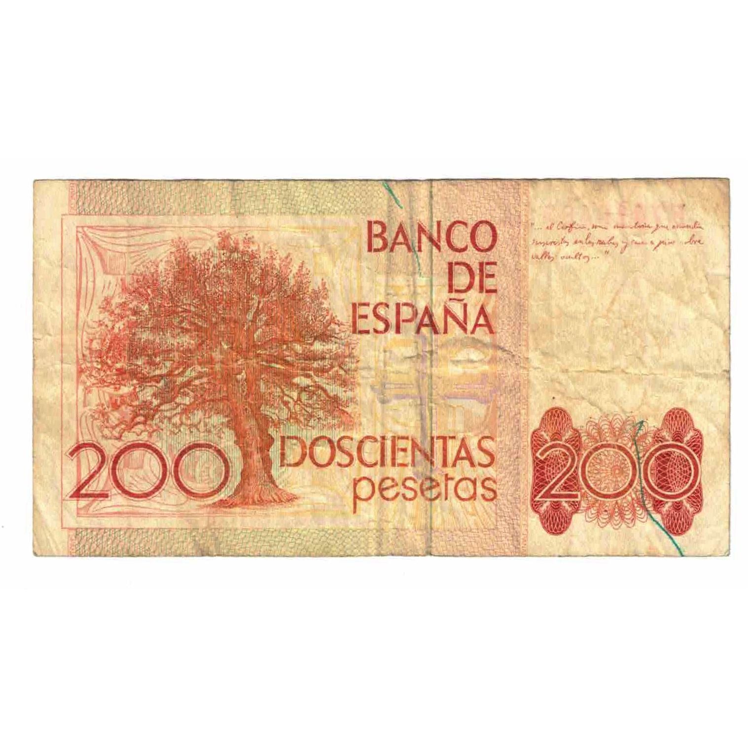 Banknote, Spain, 200 Pesetas, 1980, 1980-09-16, KM:156, VF(20-25)