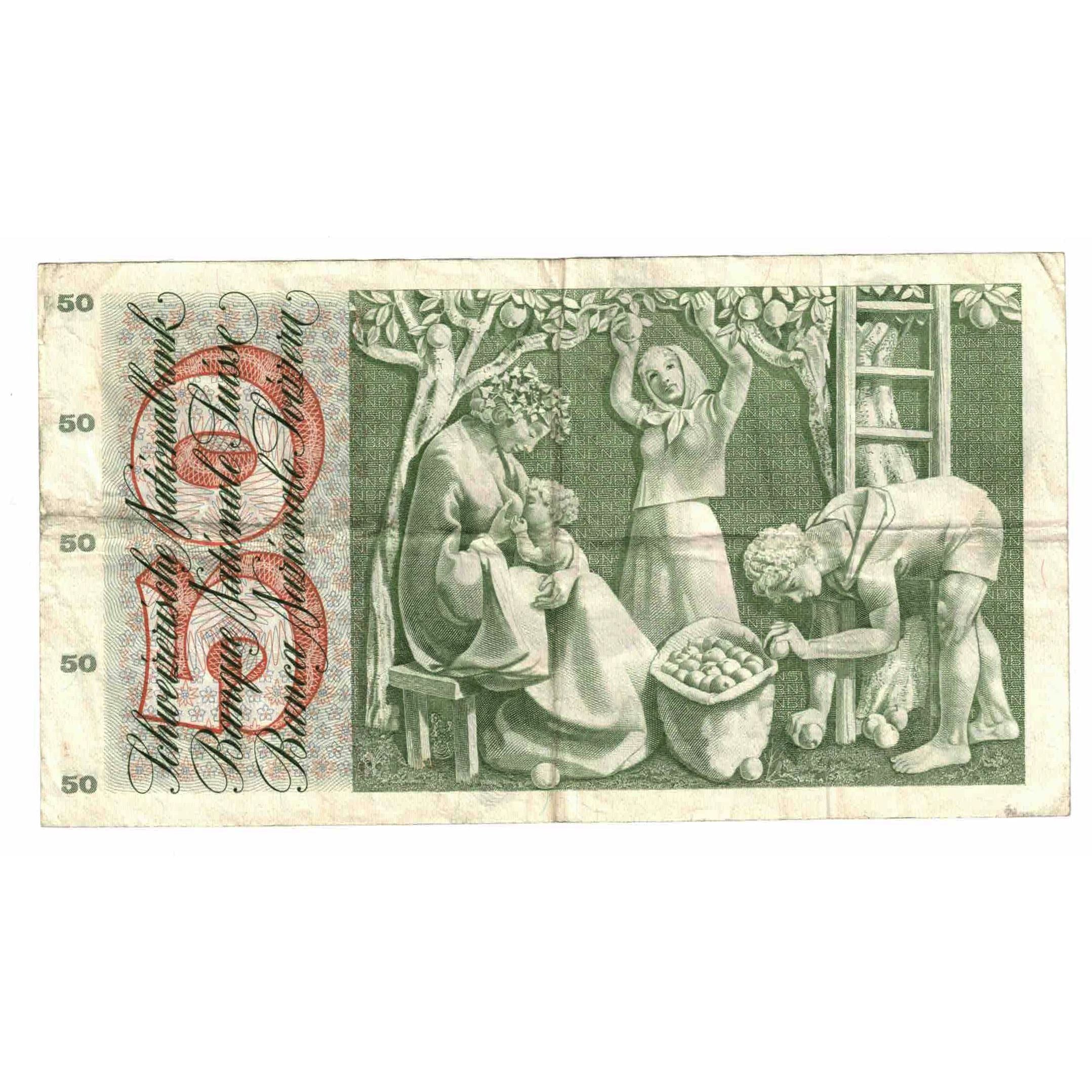 Banknote, Switzerland, 50 Franken, 1970, 1970-02-05, KM:48j, VF(20-25)