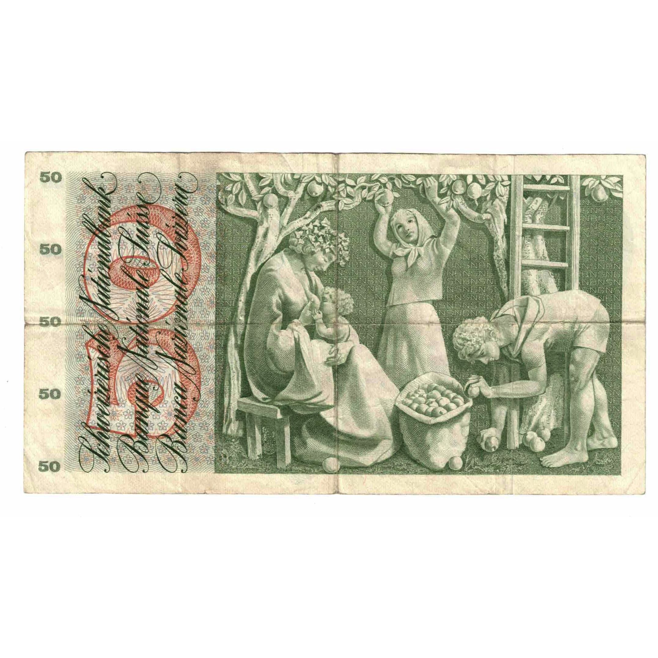 Banknote, Switzerland, 50 Franken, 1970, 1970-02-05, KM:48j, VG(8-10)