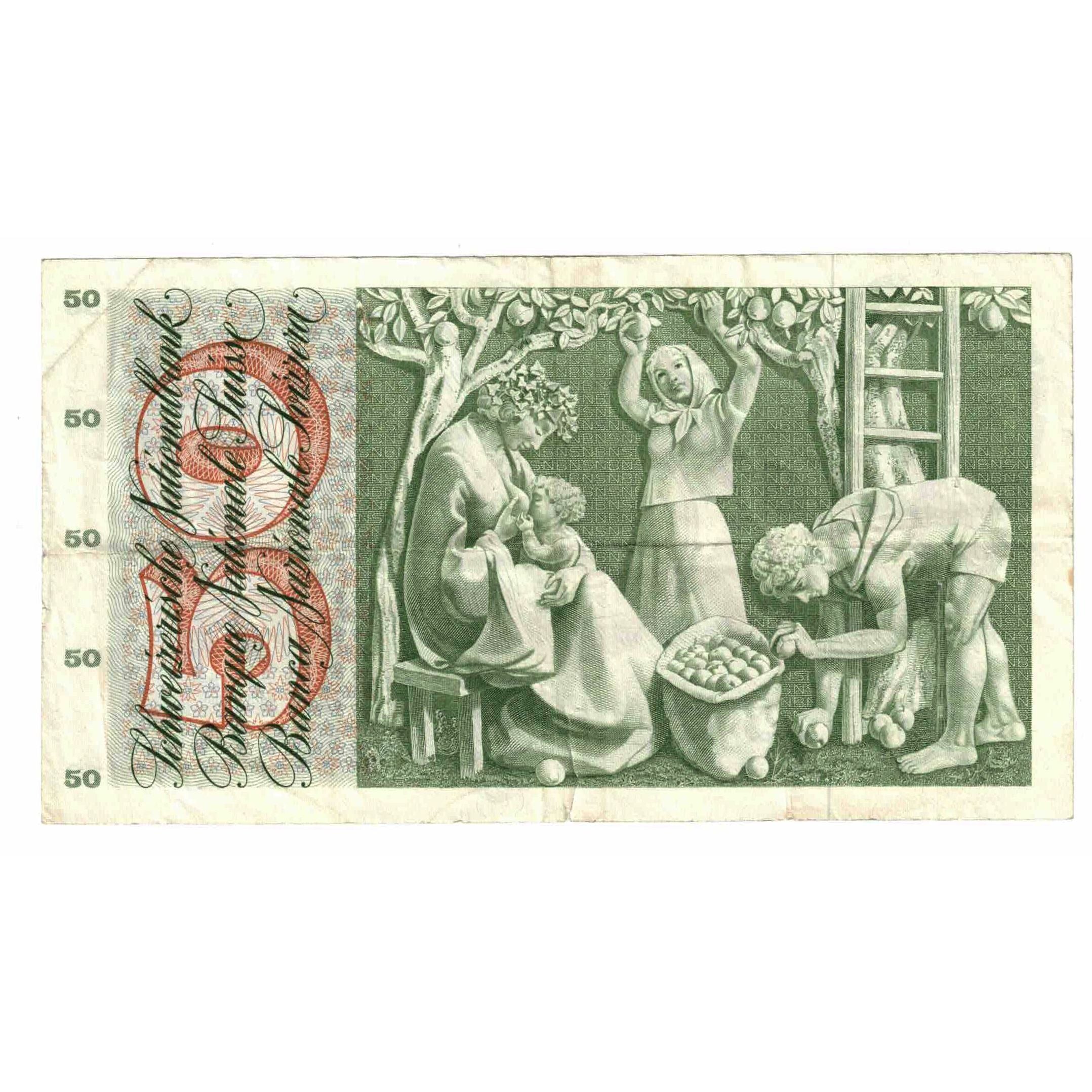 Banknote, Switzerland, 50 Franken, 1970, 1970-02-05, KM:48j, VF(20-25)