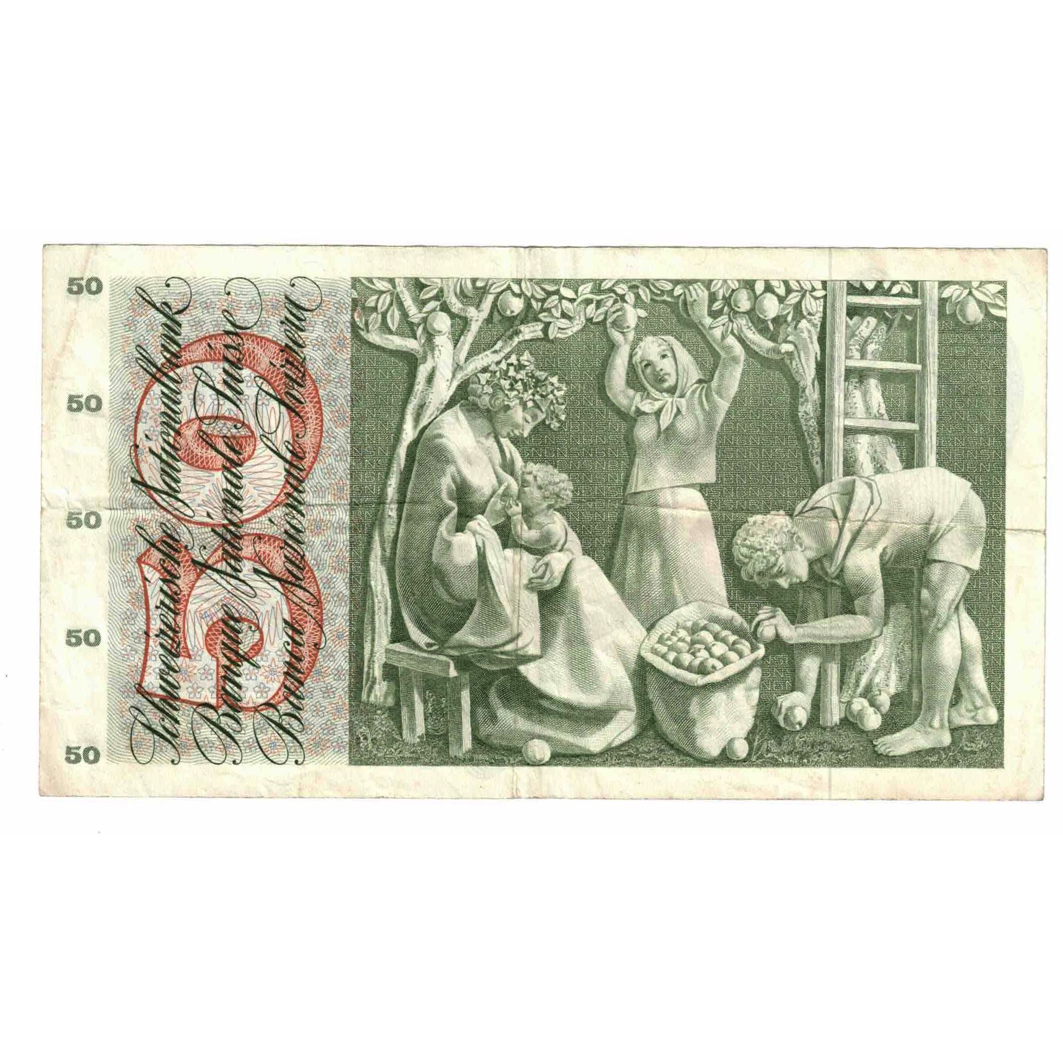 Banknote, Switzerland, 50 Franken, 1971, 1971-02-10, KM:48k, VF(20-25)