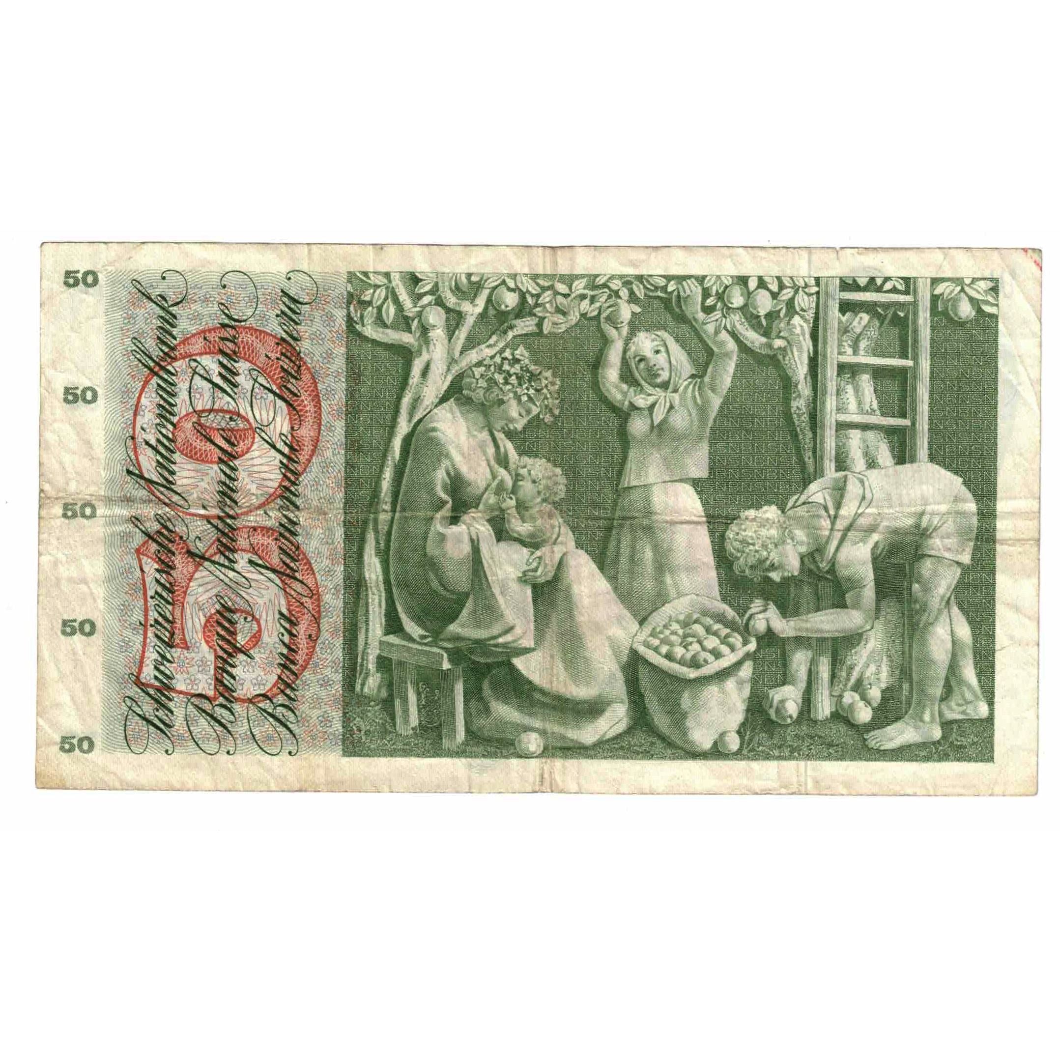 Banknote, Switzerland, 50 Franken, 1968, 1968-05-15, KM:48h, VF(20-25)