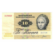Banknote, Denmark, 10 Kroner, 1976, Undated (1976), KM:48d, AU(55-58)