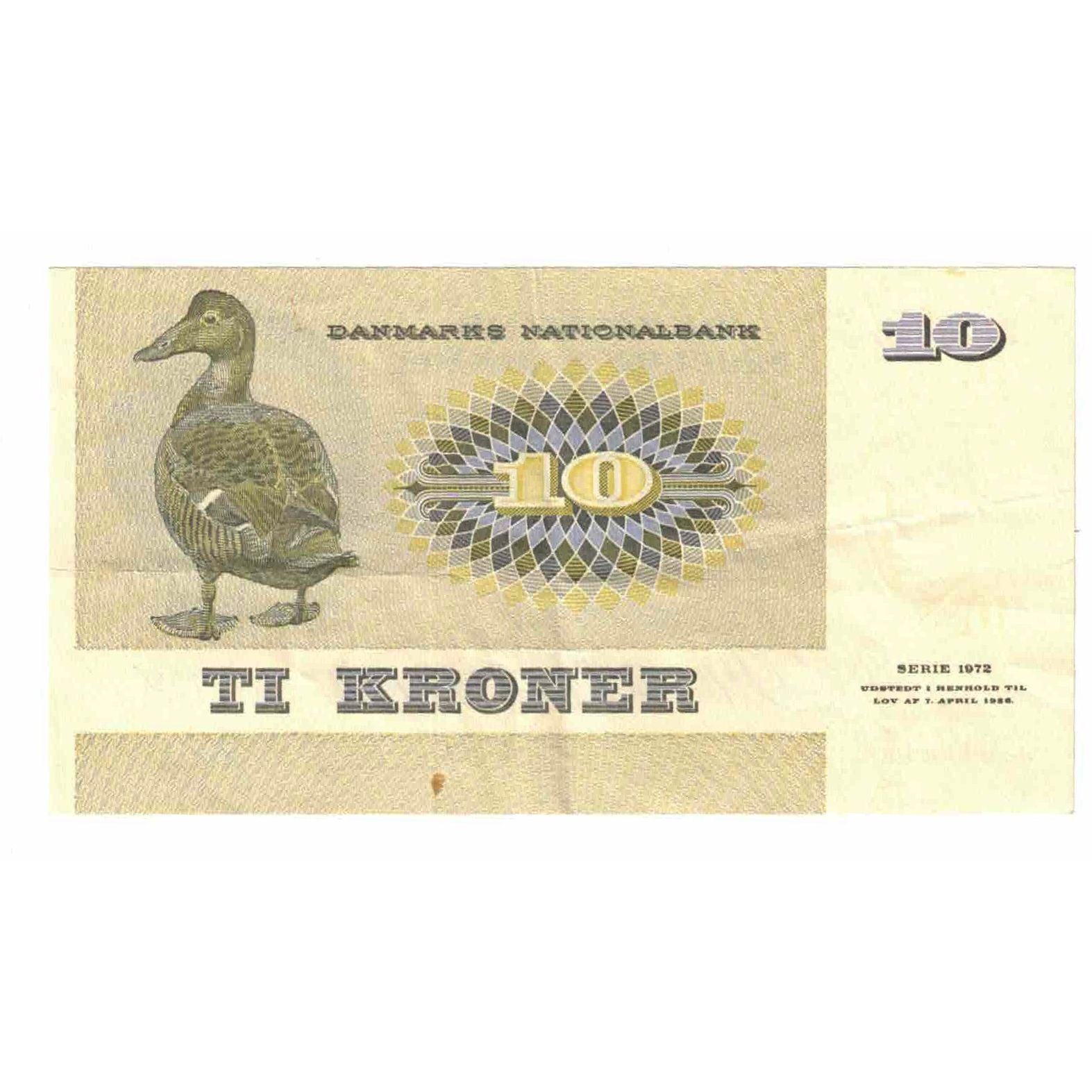 Banknote, Denmark, 10 Kroner, 1976, Undated (1976), KM:48d, AU(55-58)