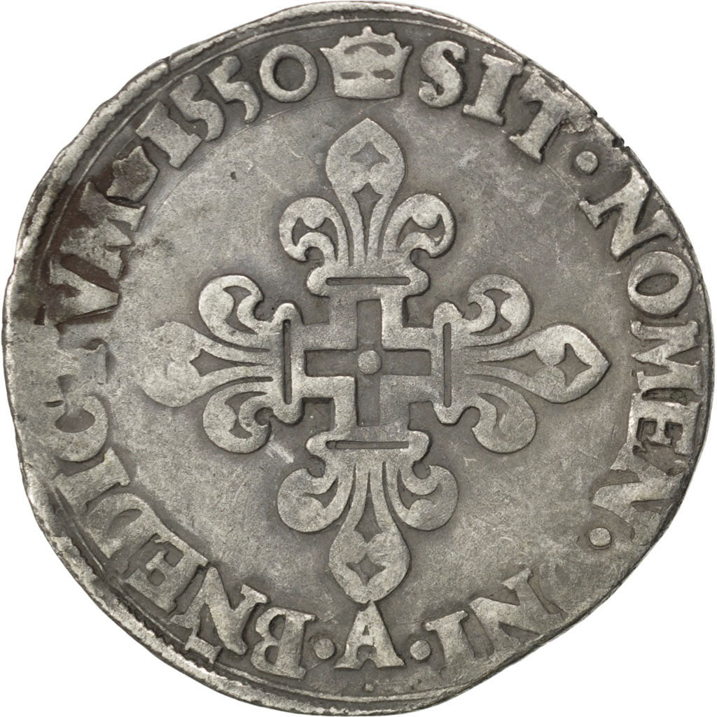 FRANCE, Gros, 1550, Paris, EF(40-45), Billon, Sombart #4456, 5.62
