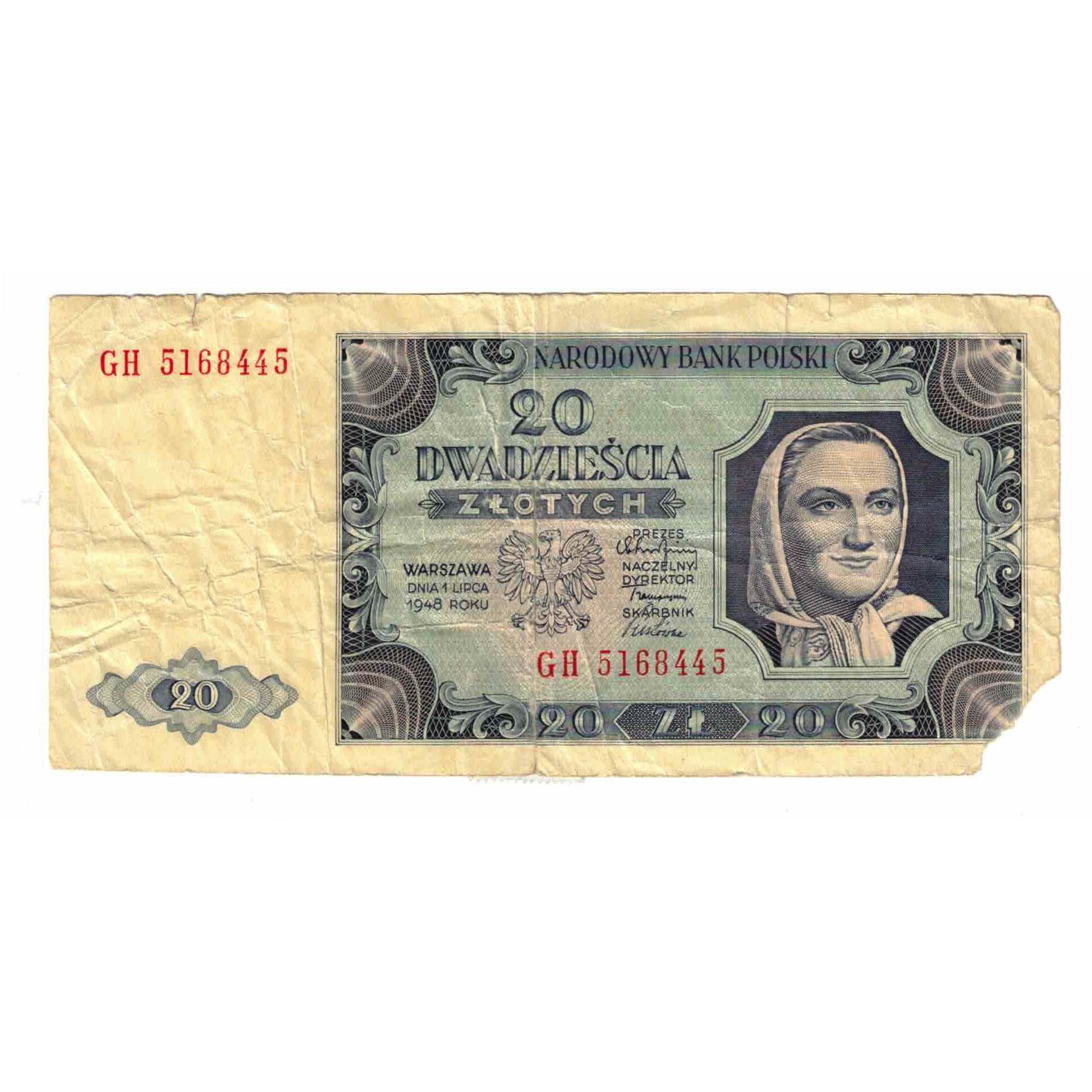 Banknote, Poland, 20 Zlotych, 1948, 1948-07-01, KM:137, AG(1-3)