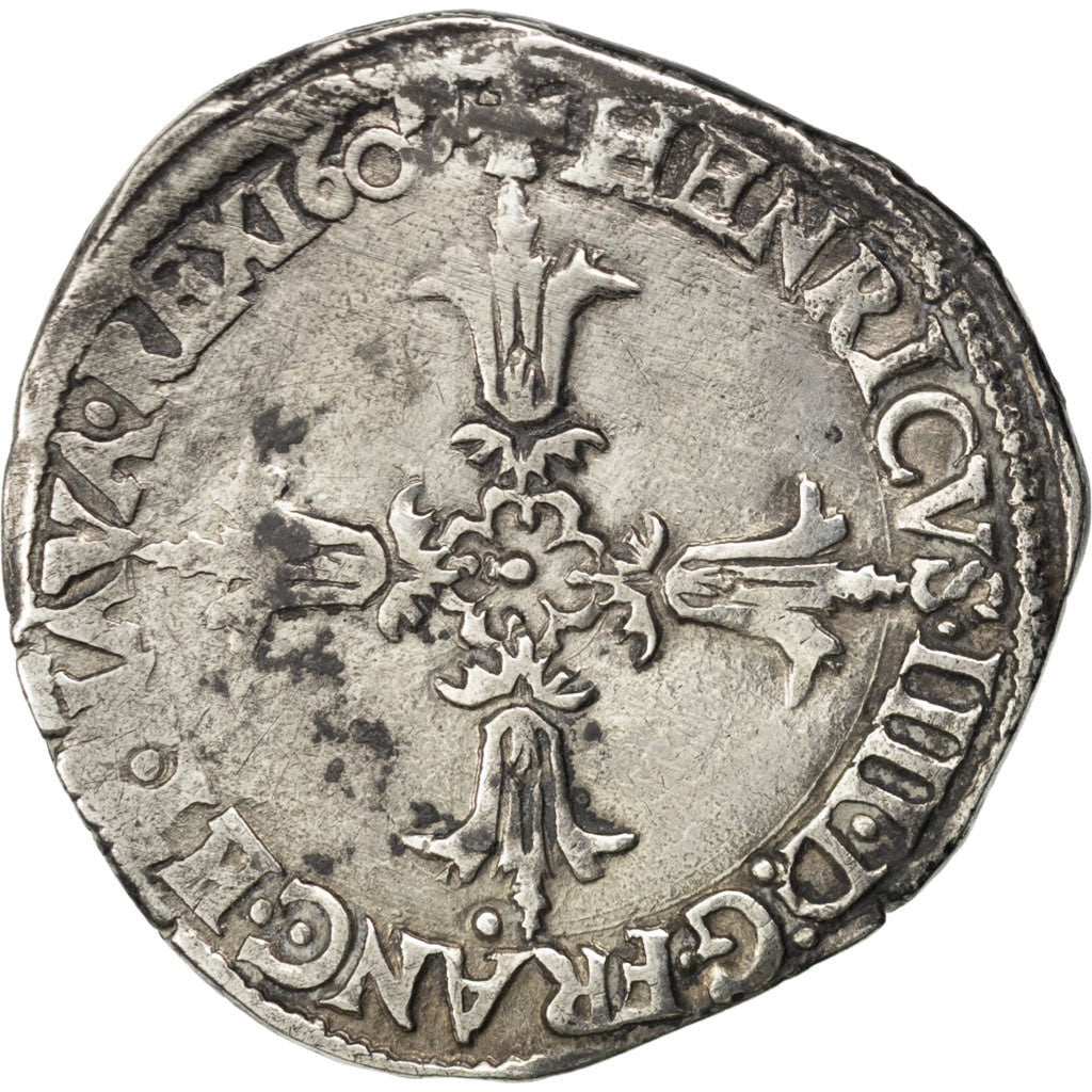 Francia, Quart Ecu, 1607, Nantes, BB, Argento, Sombart:4686